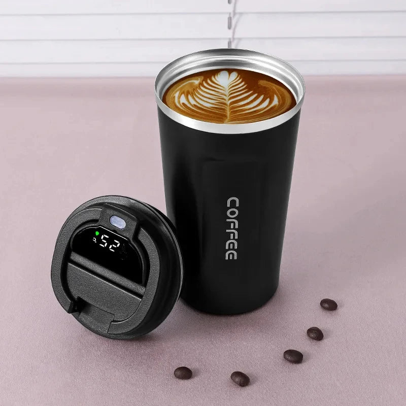 Smart Thermos Mug with Temperature Display – Stainless Steel
