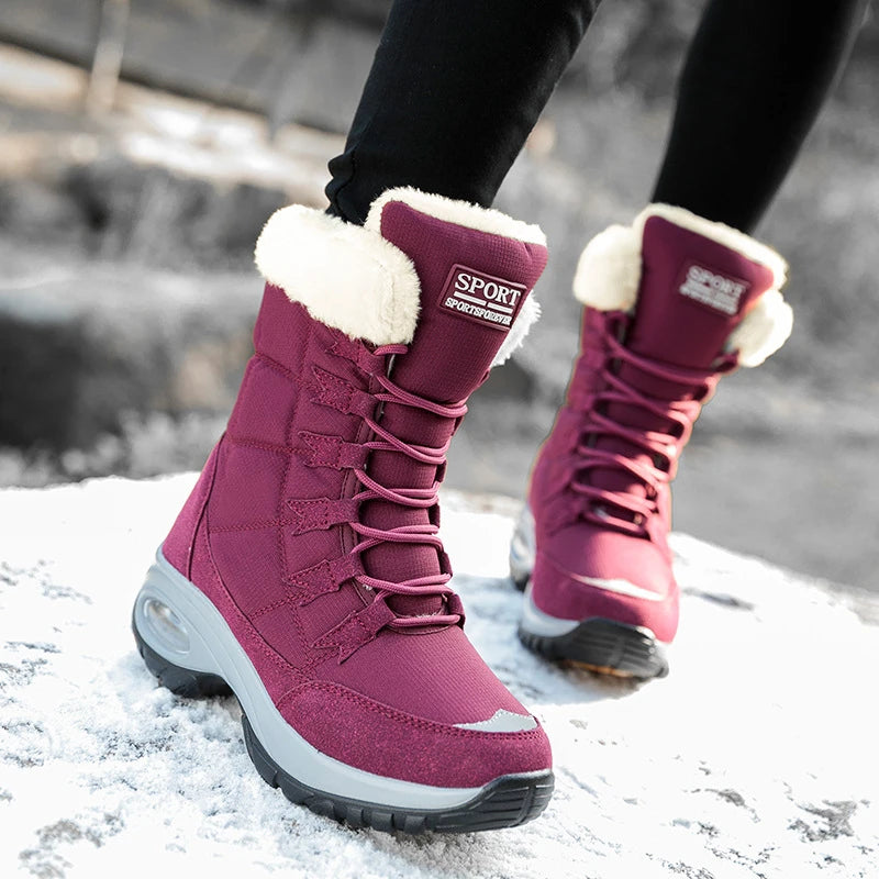 Plush-Lined High-Top Snow Boots – Women's & Teen Girls' Winter Boots