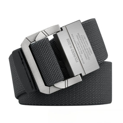 Gurt aus Canvas-Gurtband mit Metalllegierungsschnalle – Lässiger Outdoor-Gürtel für Herren & Damen
