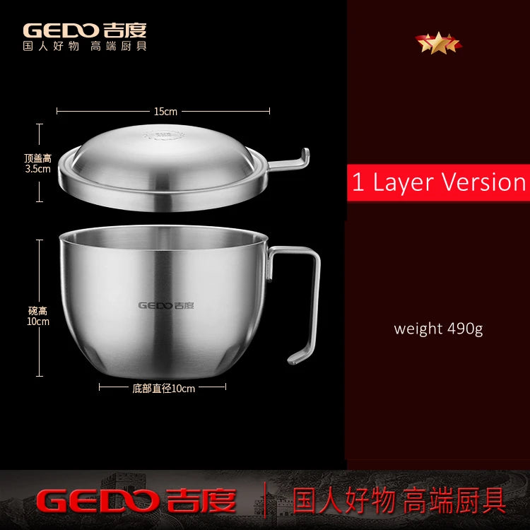 GEDO Insulated 304 Stainless-Steel Food Bowl