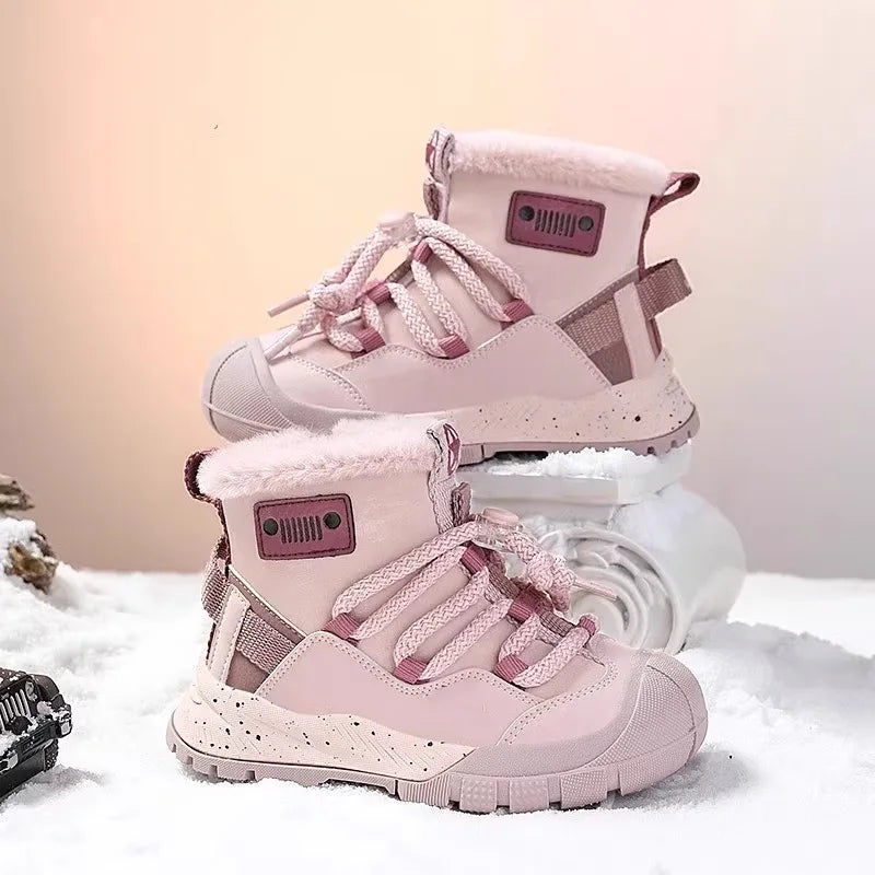 Girls' PU-Leather Winter Ankle Boots