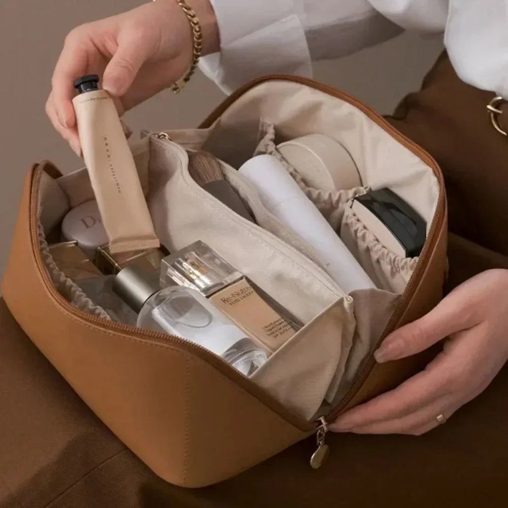 Makeup Organizer Bag – Luxury Toiletry Kit & Cosmetic Travel Case for Women
