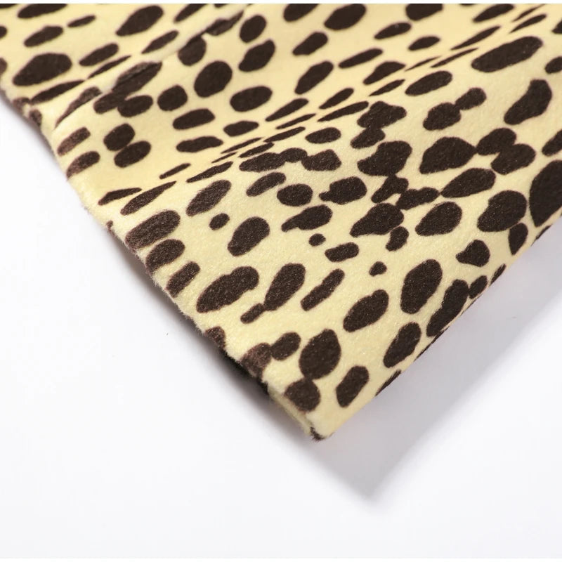 Street Leopard Print Fur Cuffs Jacket Women Stand Collar Full Sleeve Buttons Jackets 2026 Autumn Winter Fashion Lady Outwear