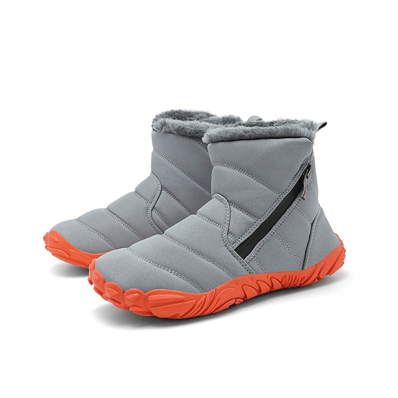 2026 Kids Wide Toe Barefoot Snow Boots Boys Girls Winter Shoes Outdoor Waterproof Sneakers Girls Boys Non-Slip Warm Snow Boots