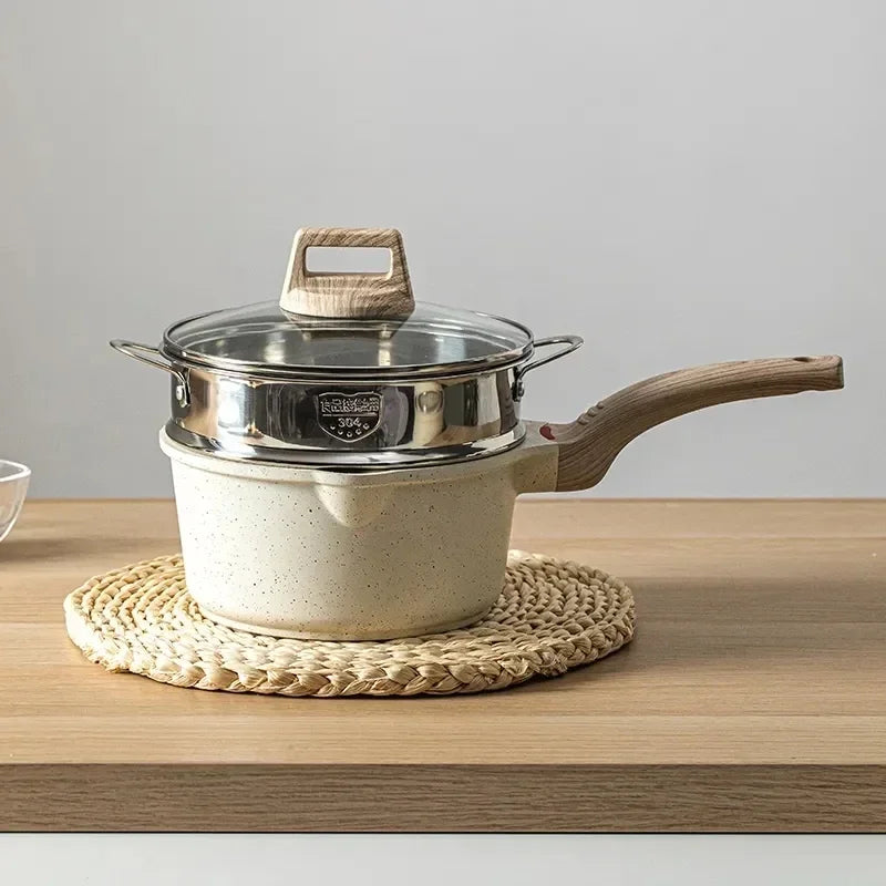 White Nonstick Aluminum Pots & Cookware Sets