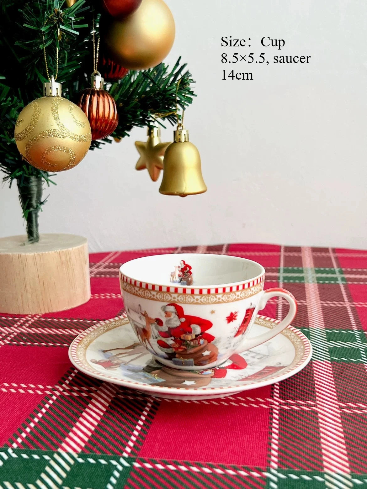 Santa Christmas Plate, Cup & Saucer Tableware