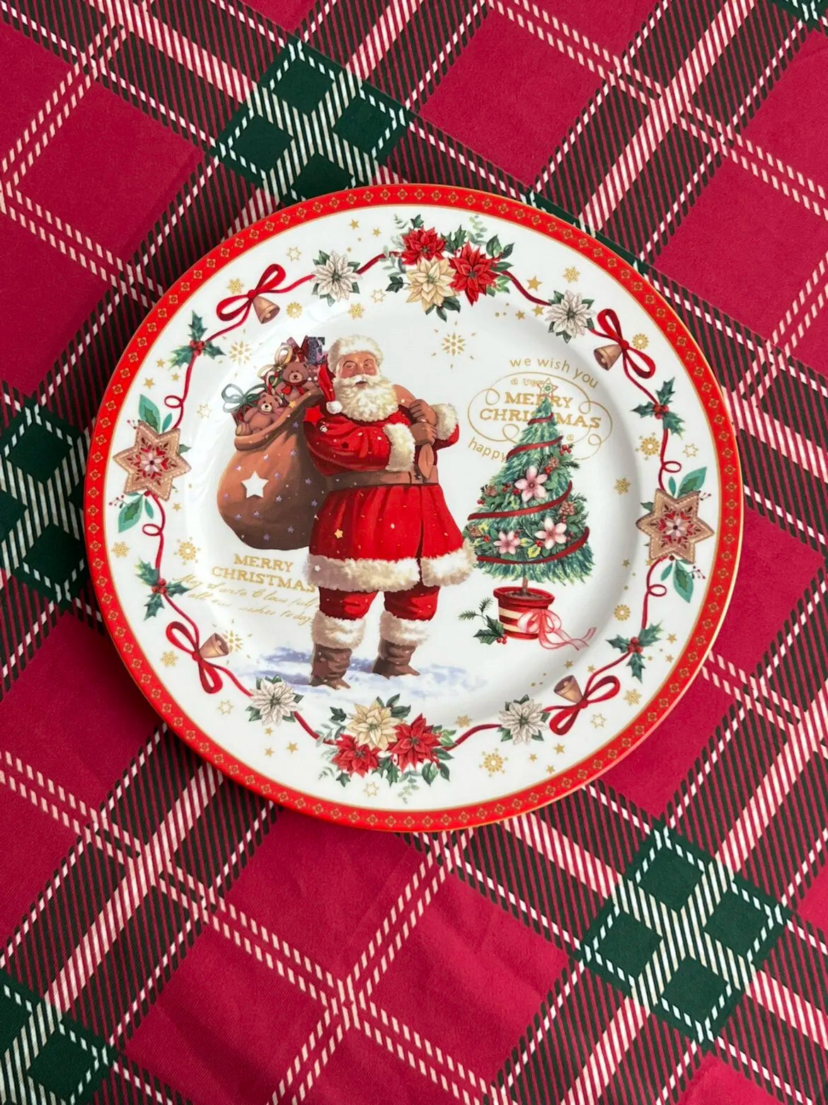 Santa Christmas Plate, Cup & Saucer Tableware