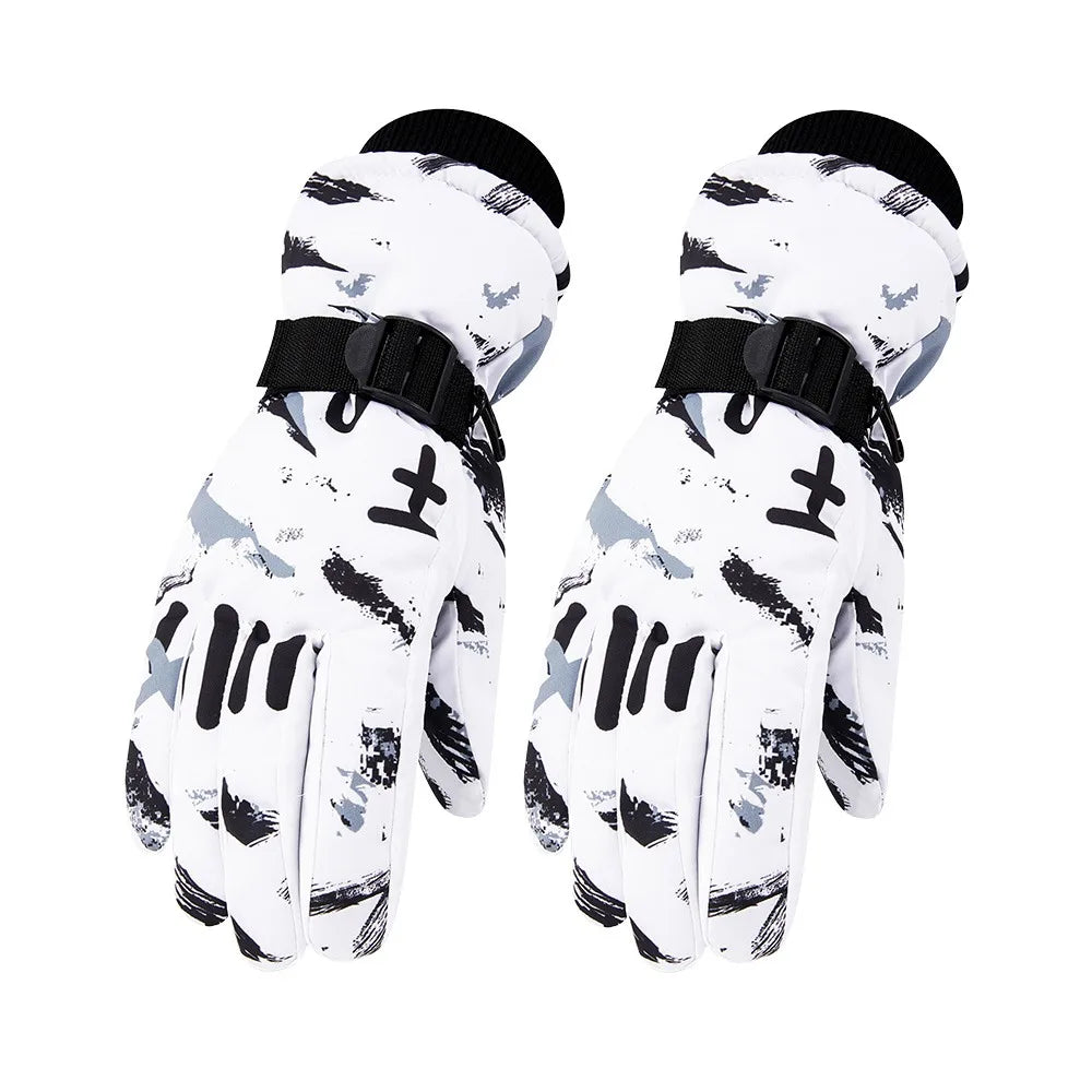 Youth Ski Gloves – Windproof Non-Slip Snow Gloves (Ages 9–15)