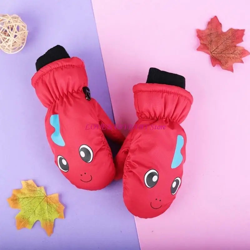 Kids' Printed Ski Mittens – Warm Snow Mittens for Ages 3–6