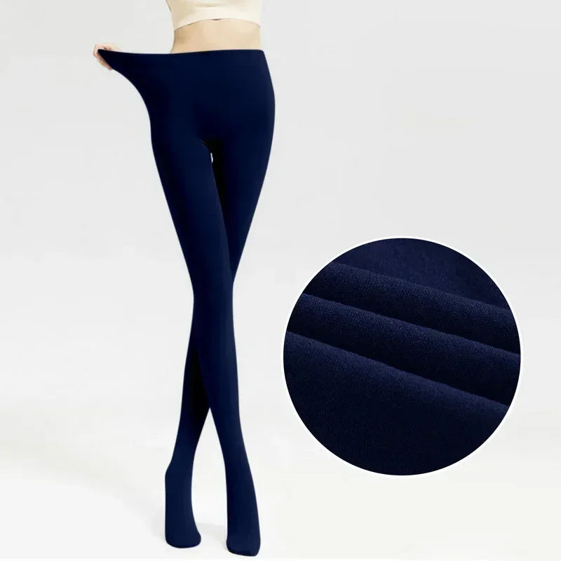 Fleece-Lined Sheer-Look Tights – Women's Thermal Winter Tights