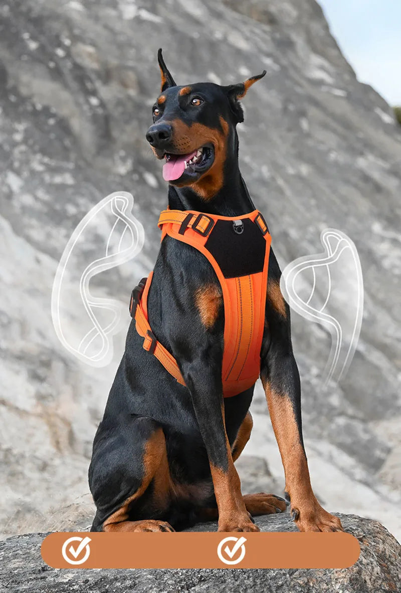 New Reflective Tactical Dog Harness No Pull Adjustable Vest Explosion Proof Durable Pet Chest Strap For Small Medium Large Dogs