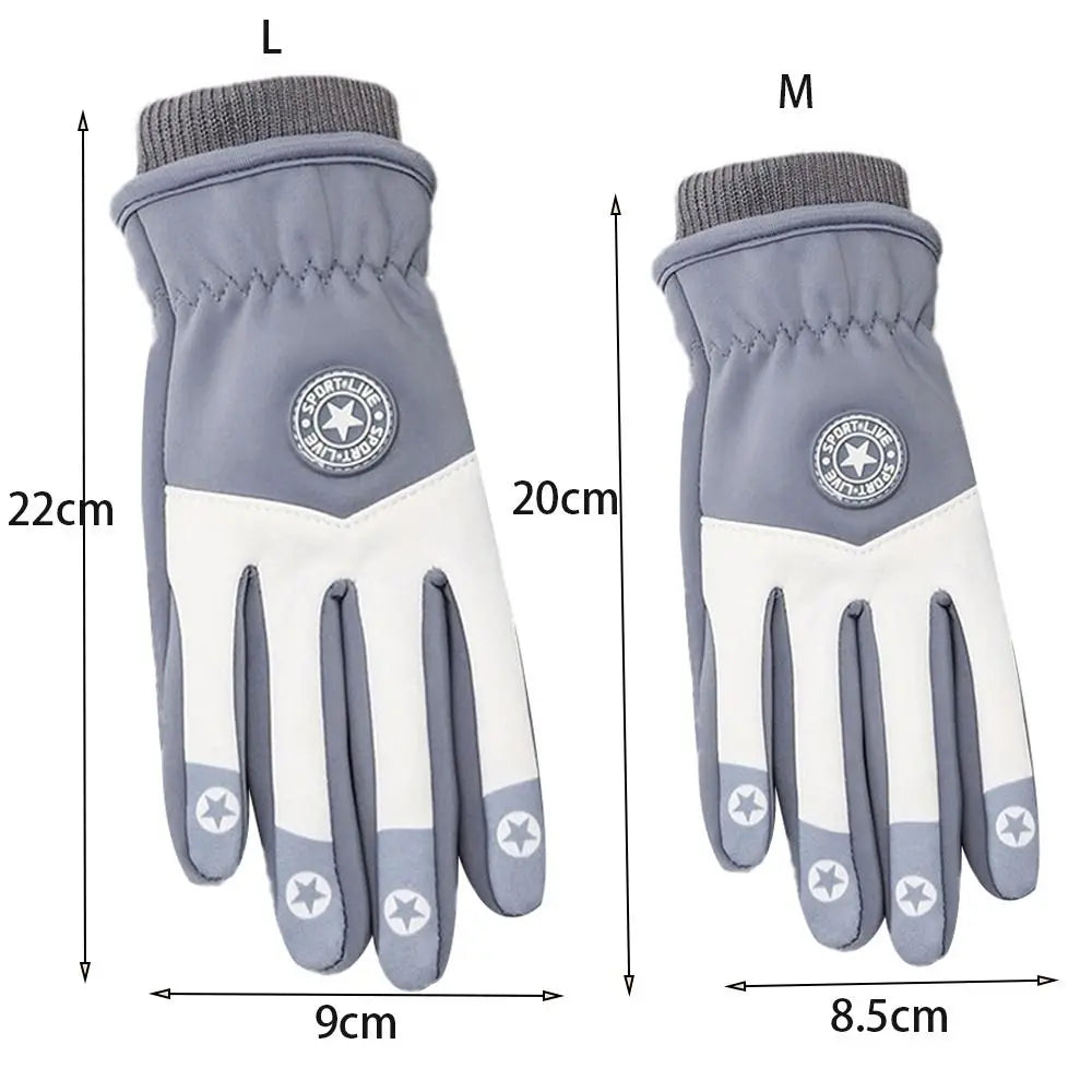 Kids' Velvet-Lined Winter Gloves – Non-Slip Cycling & Ski Gloves (Ages 7–13)