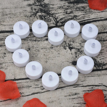Flammenlose LED-Teelichter | 12er-Pack | 200+ Stunden Batterielaufzeit | Warmes Licht für Hochzeiten & Heimdekoration