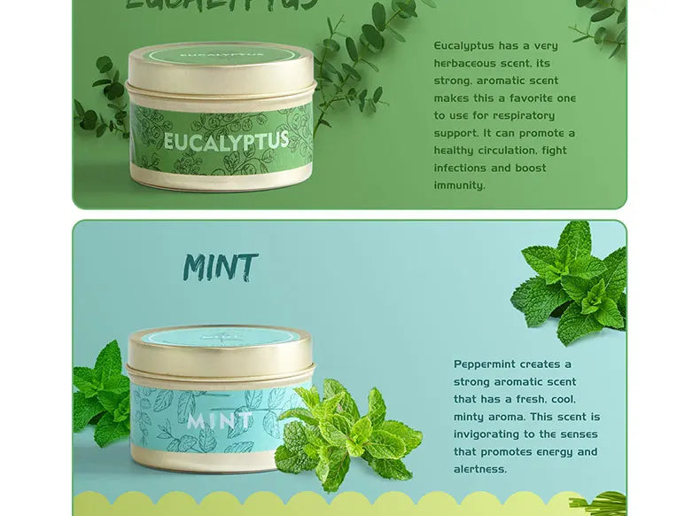Smokeless Scented Aromatic Candles Creative Travel Tin Natural Soy Wax Scented Candles Wedding Decorative Candle Guest Gifts Box