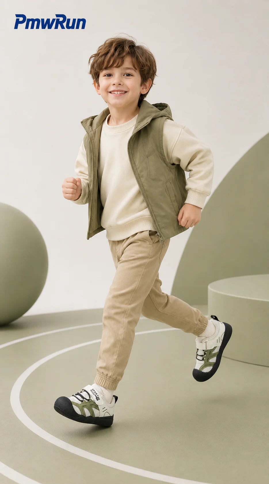 Toddler PU Leather Sneakers with Hook-and-Loop Closure