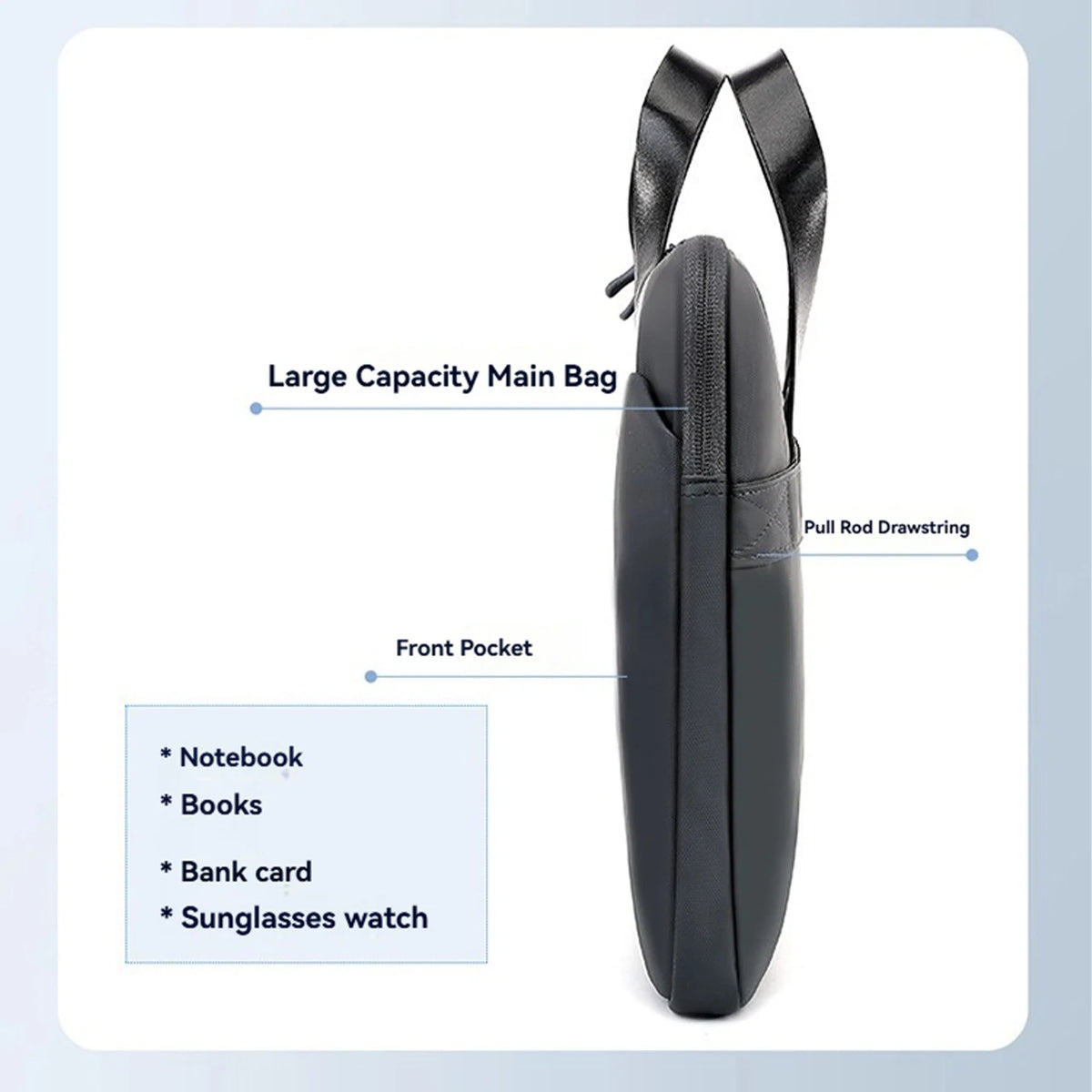 Waterproof Laptop Sleeve Bag 15.6" - Shoulder Briefcase for MacBook Air & Pro