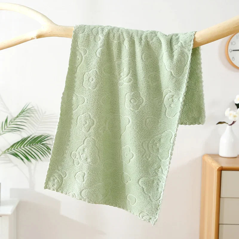 Embossed Hand Towels – Soft Bear & Floral Face Towels, 1, 5 or 10 Pack