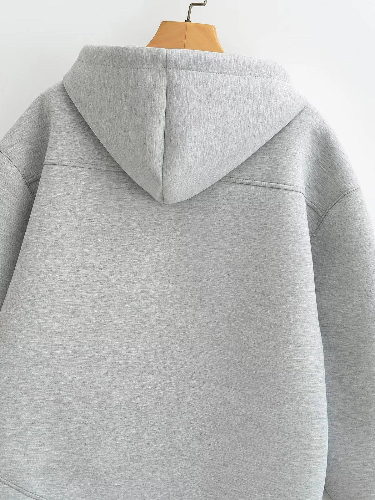 HH Autumn Winter Women's Zipper Hoodie Coat High Street Double Pockets Oversize Jakcet Loose Sweatshirts Outerwear Top