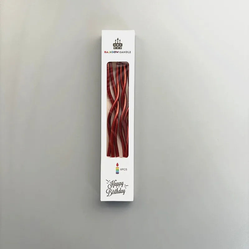 Birthday Cake Candles Smoke-Free Curved Cake Candles Curly Coil Candles Long For Birthday Cake Wedding Party Party Supplies