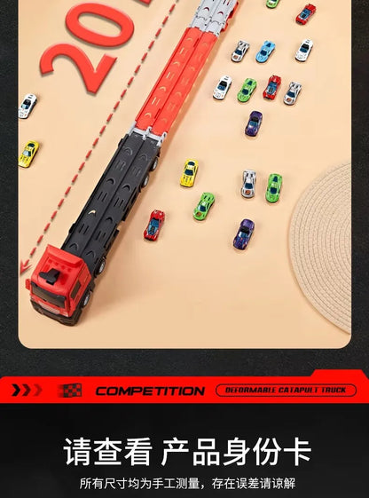 Race Track Car Ramp Toy – Gliding Rail Racing Set for Toddlers