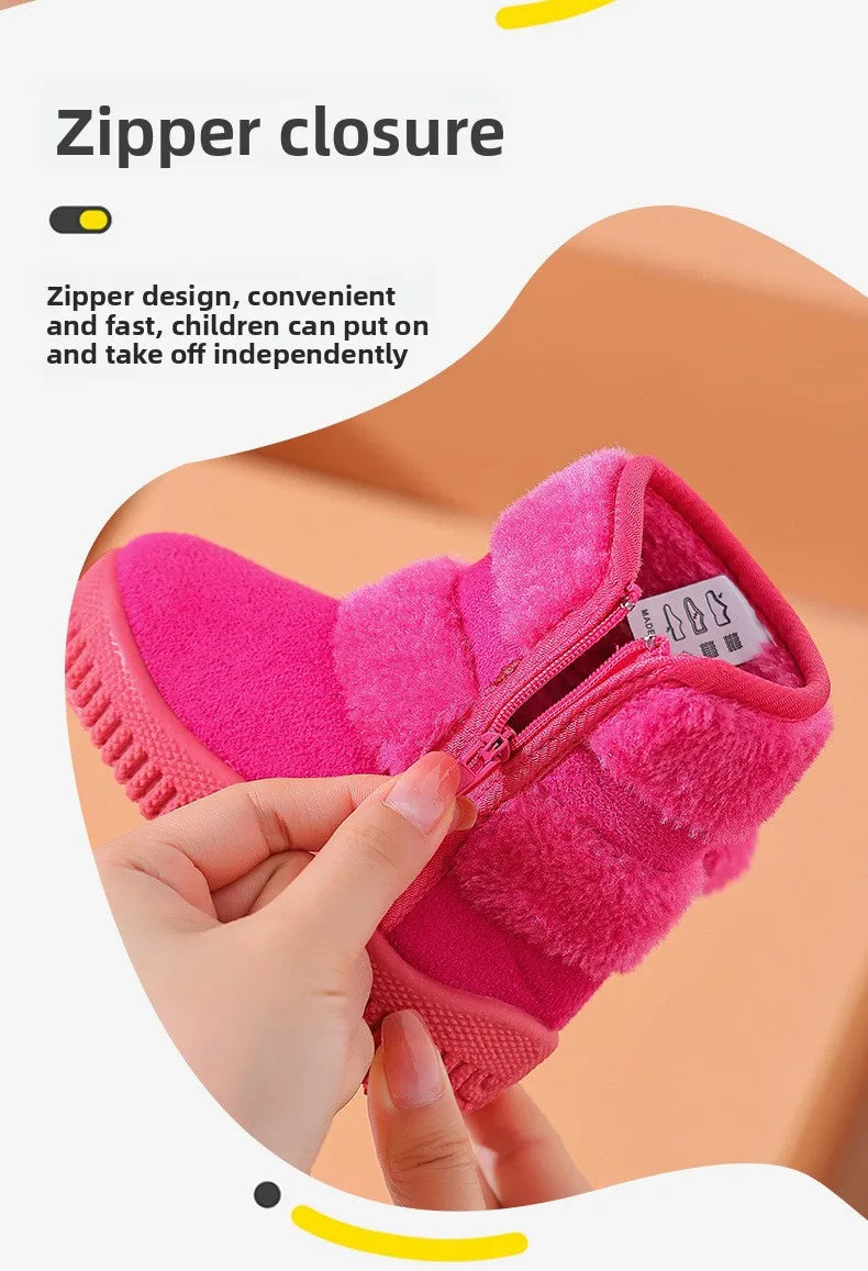 2026 New Girls Snow Boots Winter Comfortable Thick Warm Kids Boots  Thick Children Autumn Cute Boys Boots Princess Shoes