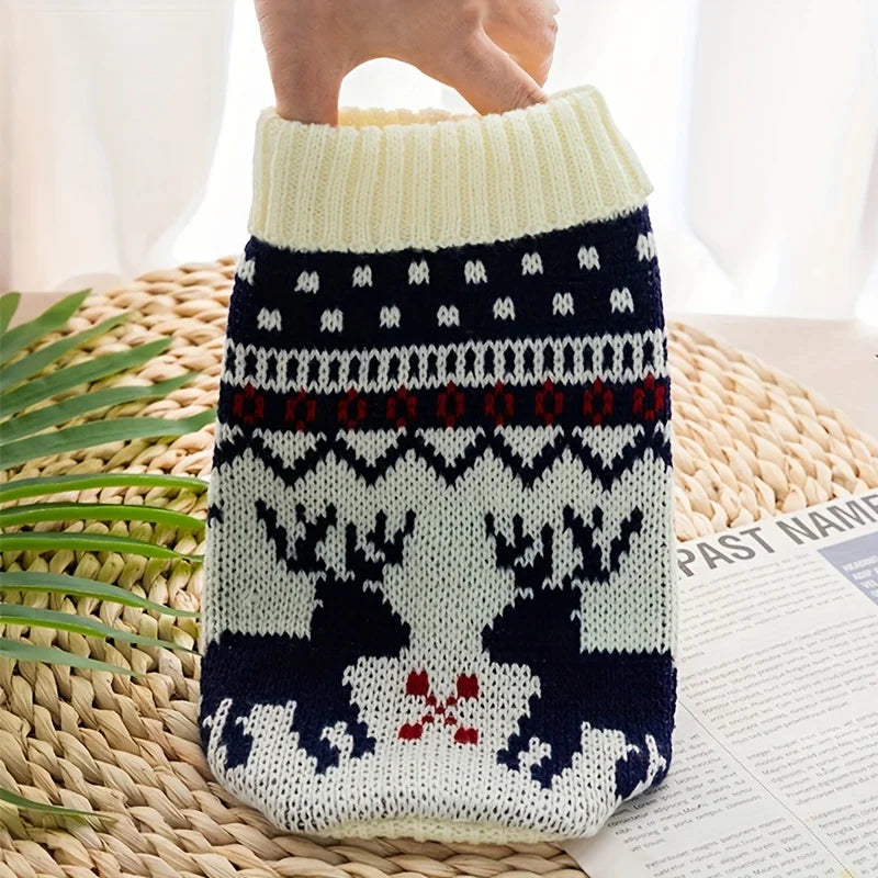 Knitted Christmas Pet Sweater for Small Dogs & Cats