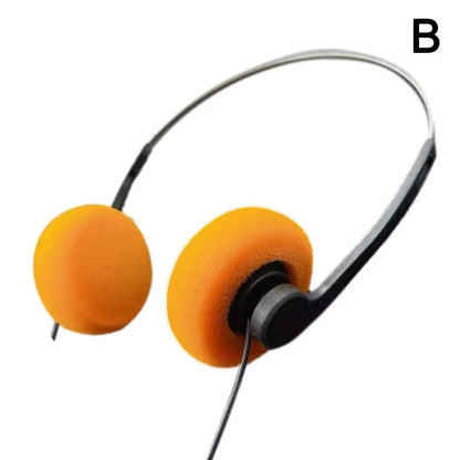 Retro Wired On-Ear Headphones – Lightweight Vintage Style