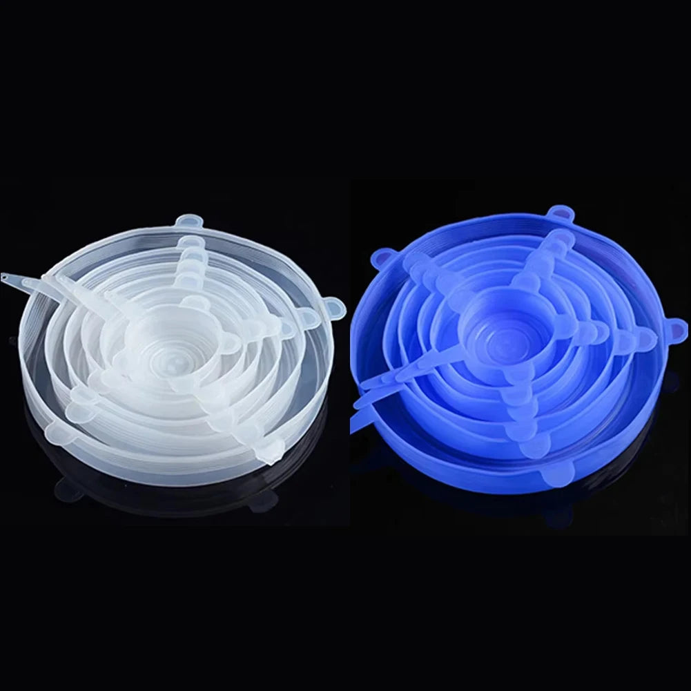 Silicone Stretch Lids – 6-Piece Reusable Food & Bowl Covers