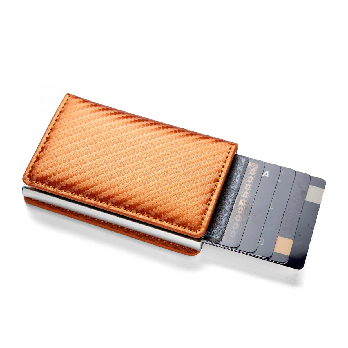 Pop-Up RFID Card Holder Wallet – Slim PU Leather Minimalist Wallet