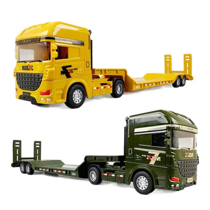 Car Carrier Truck with Construction Vehicles – Friction Toy Set