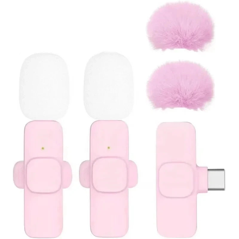 Dual Wireless Lapel Microphones – Clip-On Mics for Phone & PC