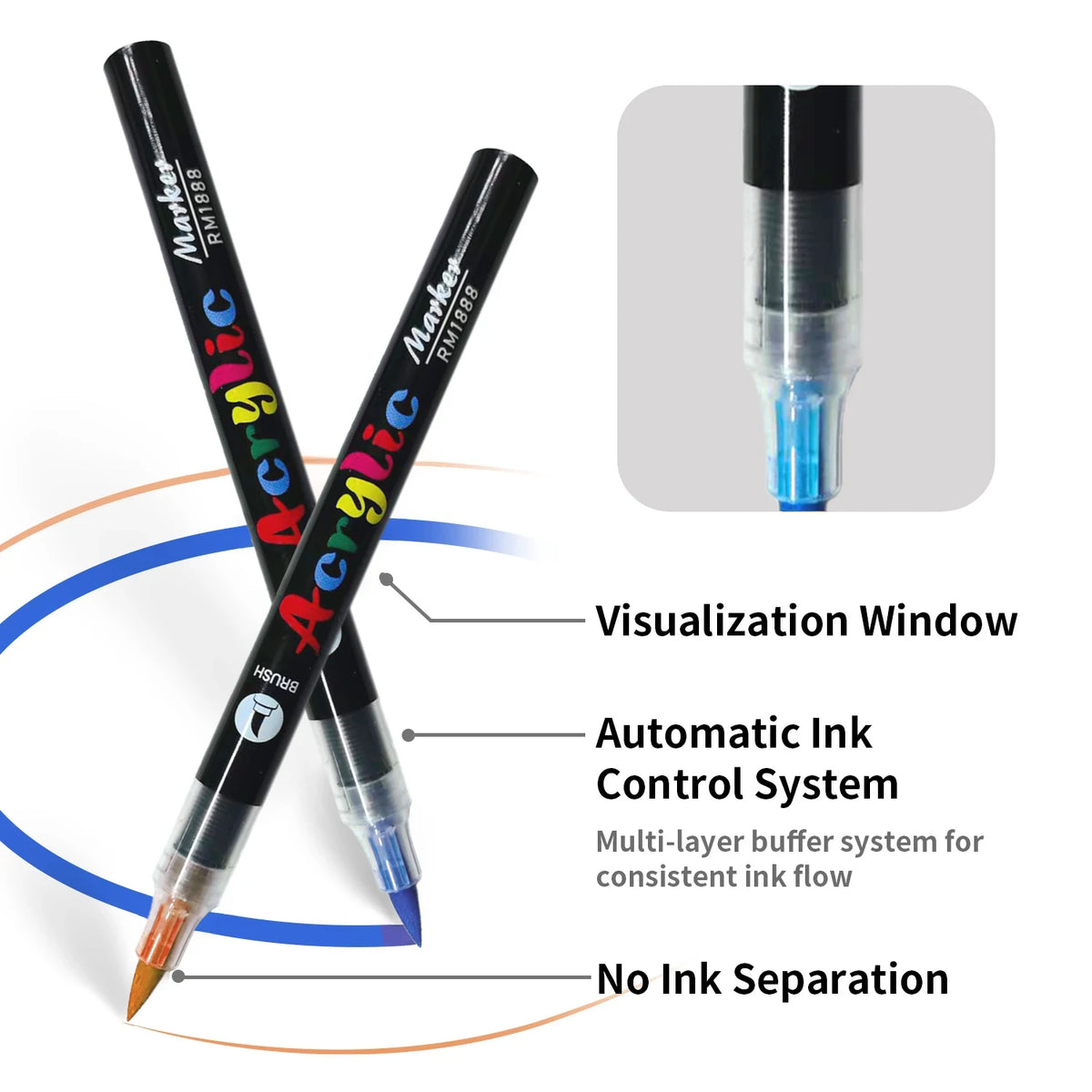 Acrylic Paint Markers – Brush-Tip Paint Pens, 12 to 60 Colours