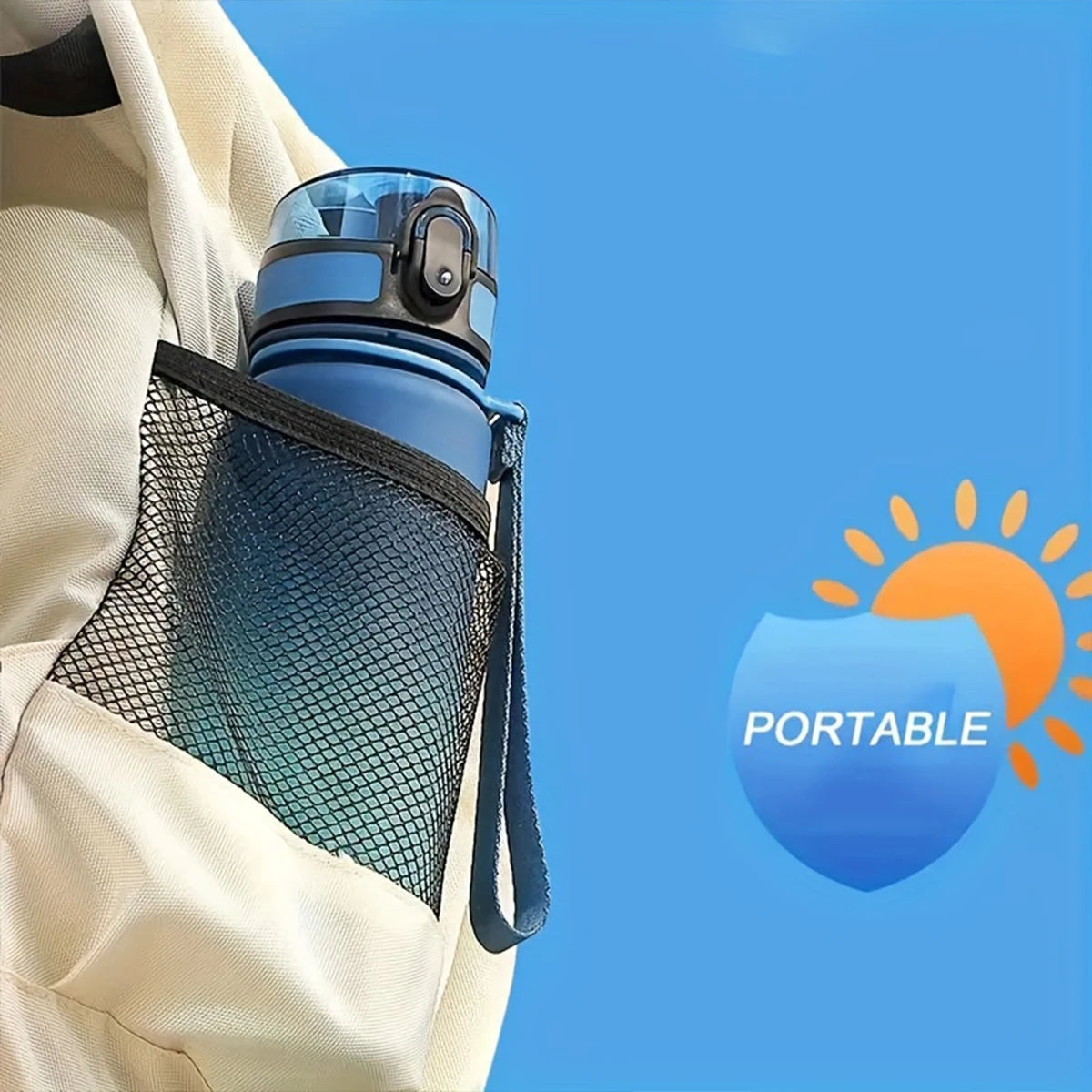 Gradient Water Bottle – BPA-Free, Large Capacity, Leak-Proof (600ml / 750ml / 1000ml)