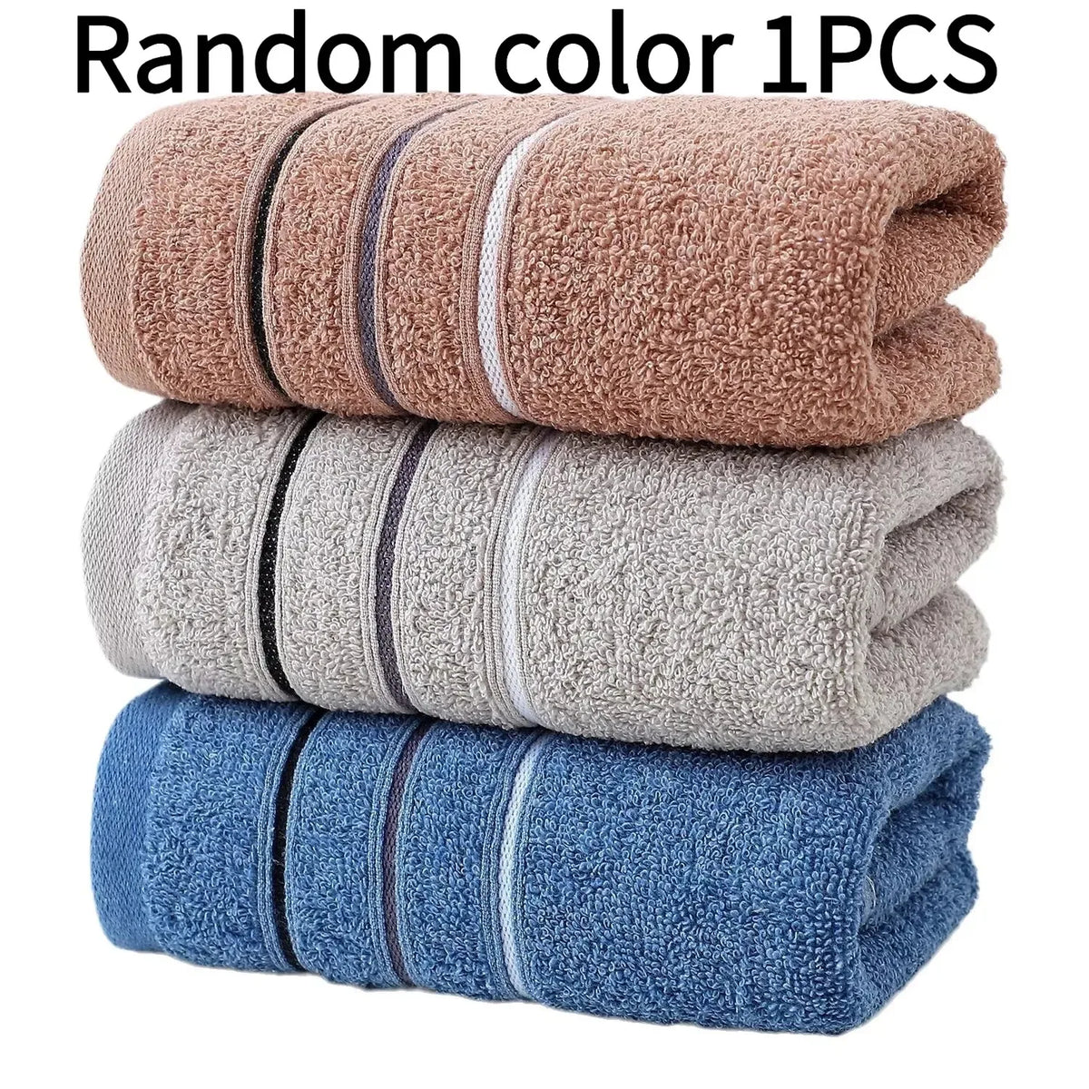 Striped Plush Cotton Towels – Single, 3 or 6 Pack