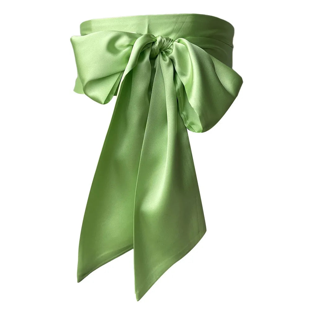 Satin Bow Waist Sash – Wide Ribbon Belt for Dresses, 20 Colours