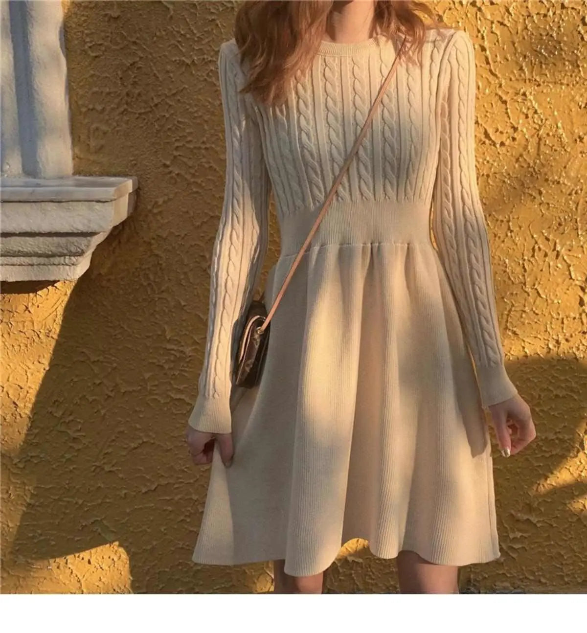 Women's Embroidered Long-Sleeve A-Line Mini Dress