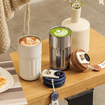 Smart Thermos Mug with Temperature Display – Stainless Steel
