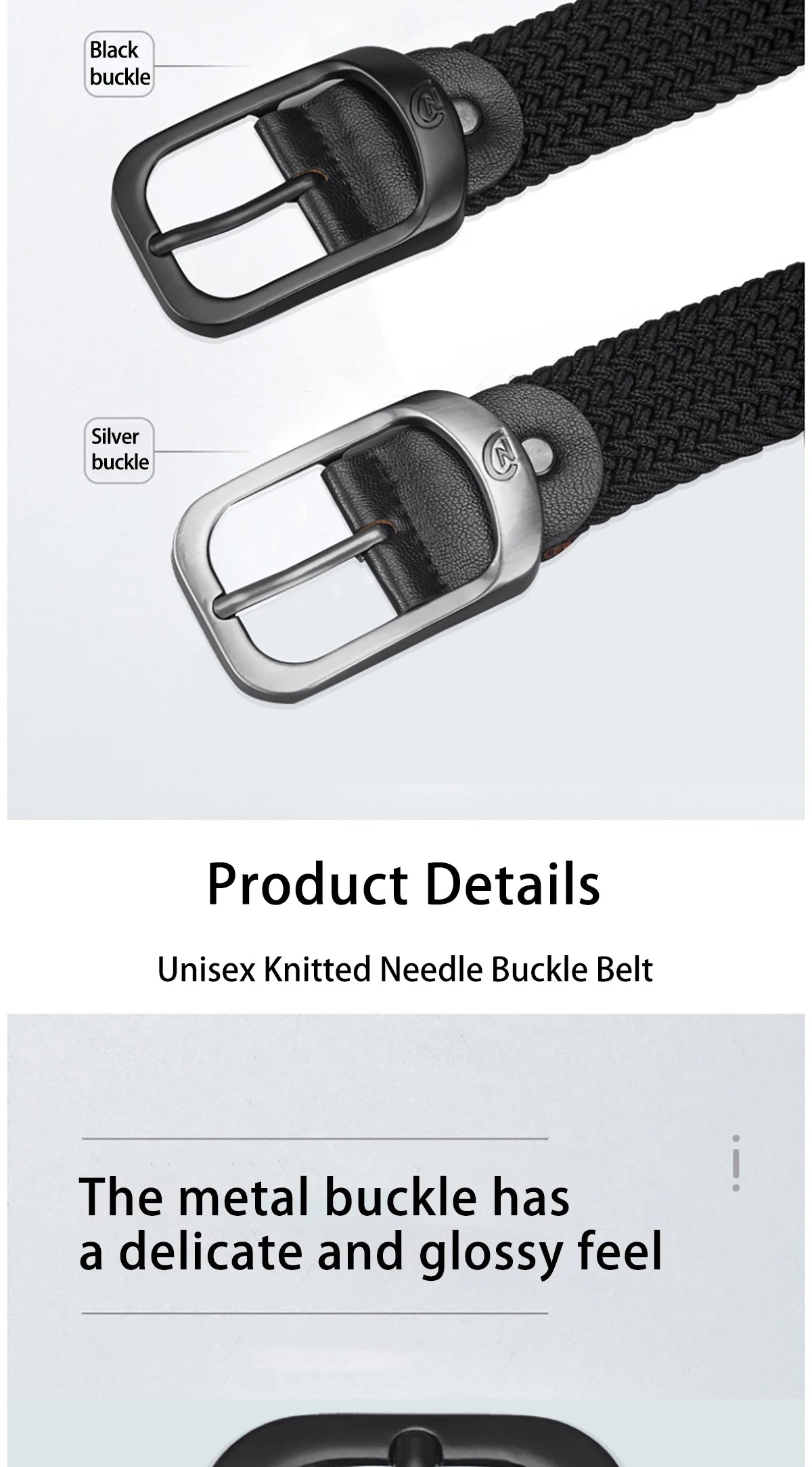Woven Stretch Belt – Braided Elastic Belt for Men & Women