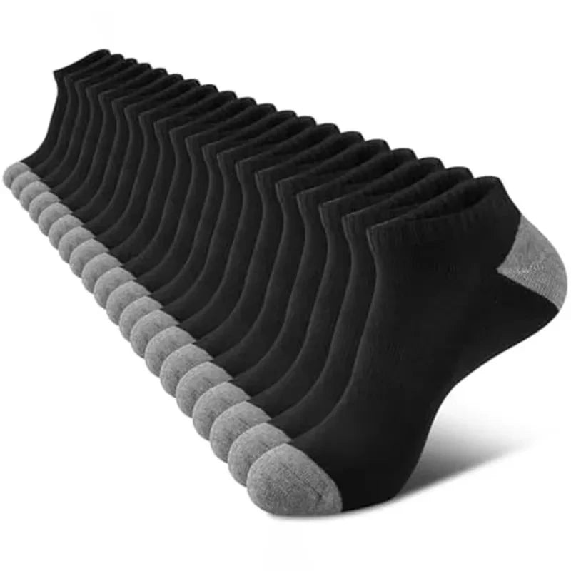 Men's Ankle Running Socks – 5 Pairs, Breathable Low-Cut Sport Socks