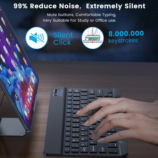 Bluetooth Keyboard & Mouse – Slim Wireless Set for Tablets & Laptops