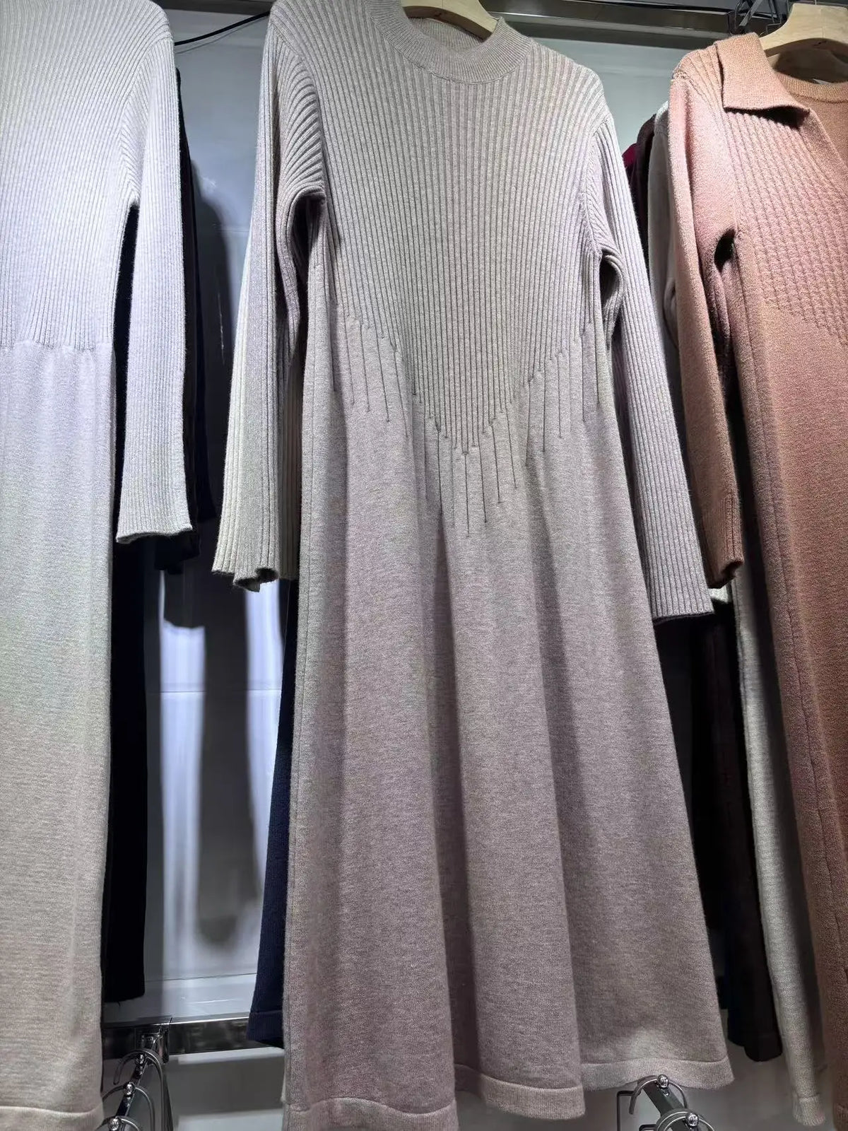 Women's Ankle-Length A-Line Dress with Appliqué