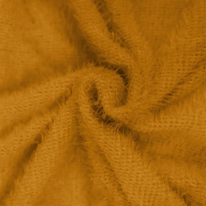 Knie-langes Damen-Strickkleid mit Rundhalsausschnitt