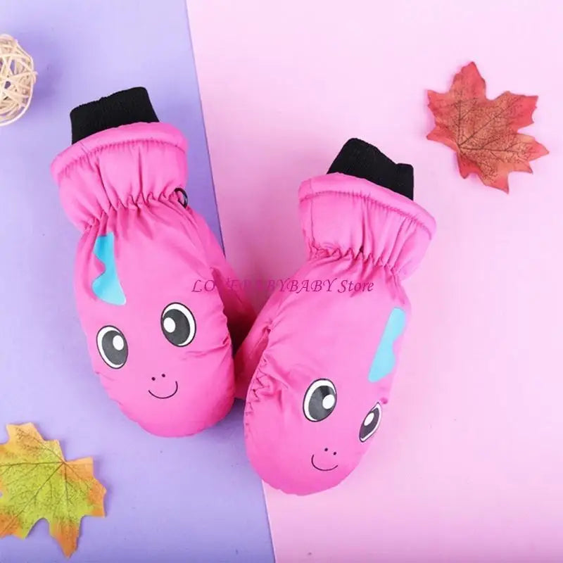 Kids' Printed Ski Mittens – Warm Snow Mittens for Ages 3–6