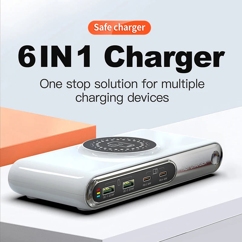 72W 4-Port USB-C PD & QC Fast Charger