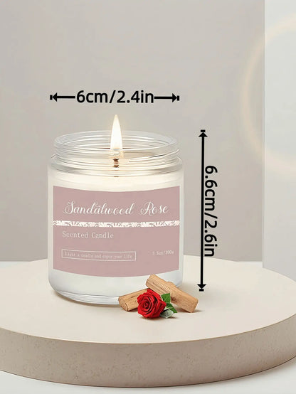 Vela de cera de soja vertida a mano en lata | 6 fragancias | Aromaterapia con aceites esenciales de larga duración | Dormitorio y baño