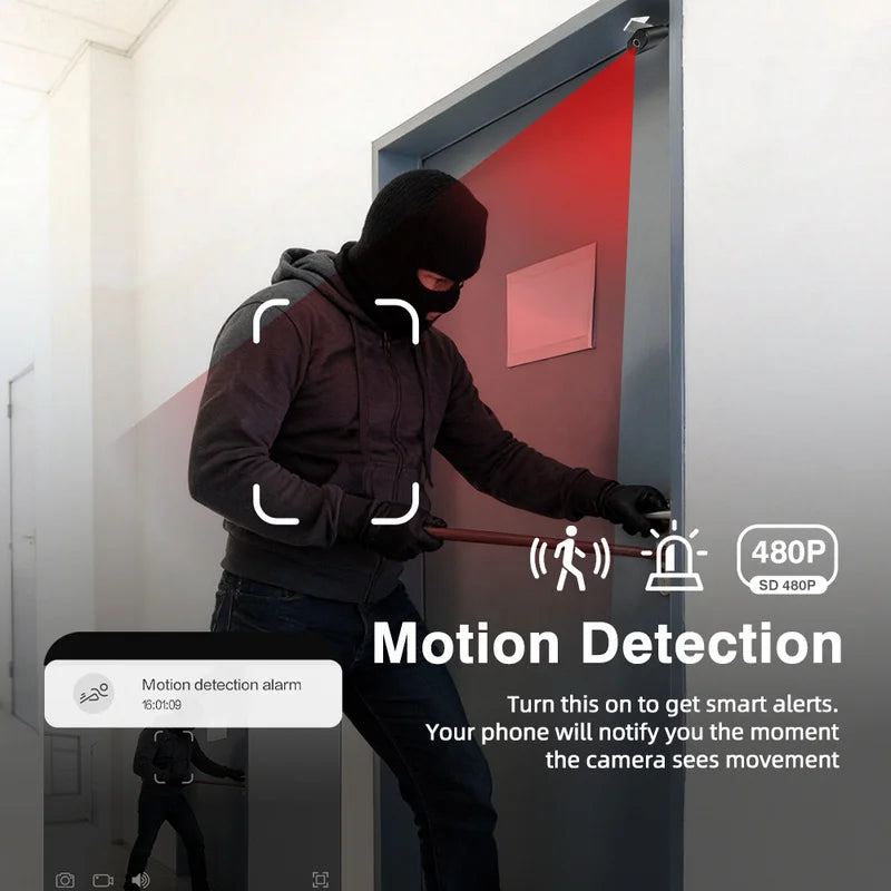 Mini WiFi Security Camera – Live View on Your Phone, Motion Detection
