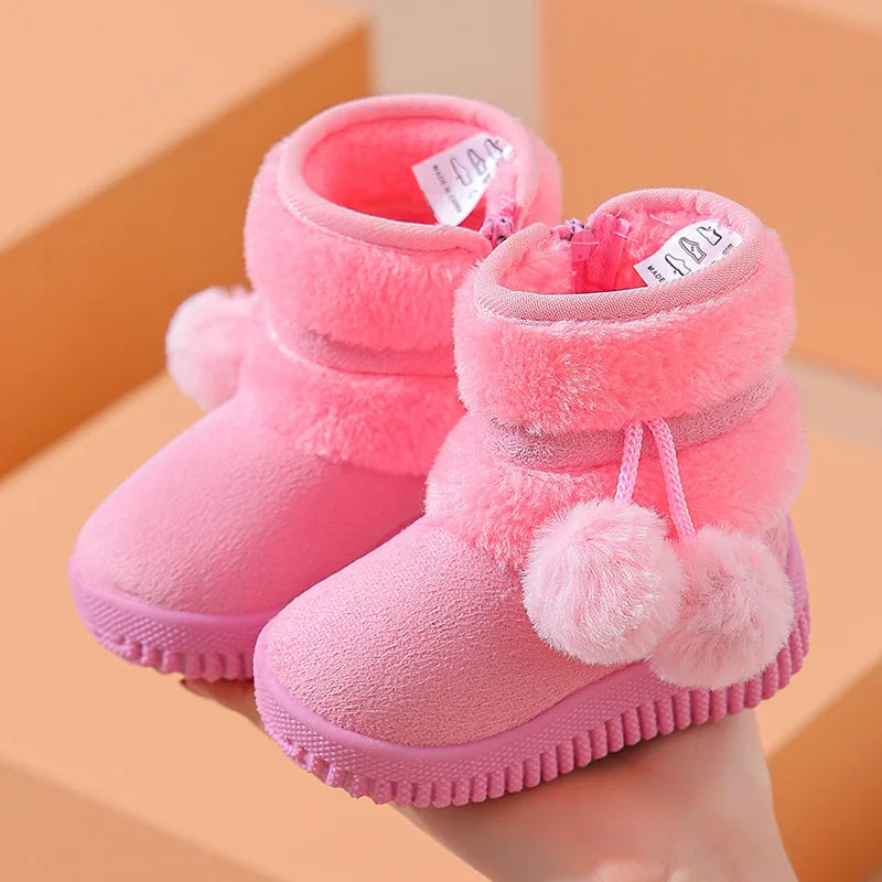 2026 New Girls Snow Boots Winter Comfortable Thick Warm Kids Boots  Thick Children Autumn Cute Boys Boots Princess Shoes