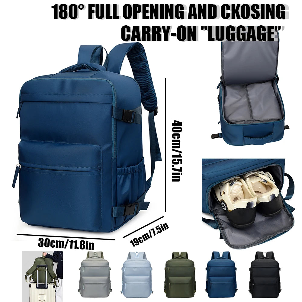 Backpack for Men and Women, Simple Business Trip Luggage Bag, Boarding Travel Bag, Large Capacity Backpack