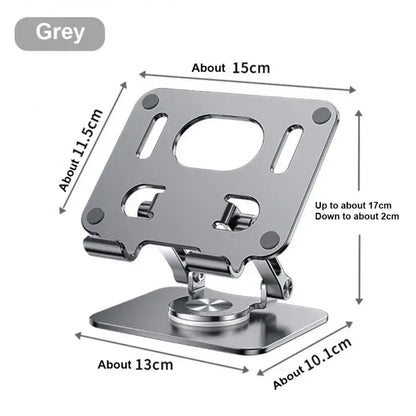 360°-Tabletständer – Verstellbare, faltbare Aluminiumhalterung für iPad Pro, Air, Mini & Smartphones