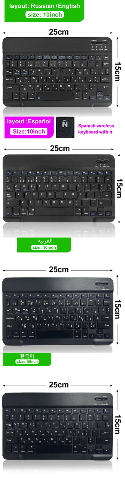 Bluetooth Keyboard & Mouse – Slim Wireless Set for Tablets & Laptops